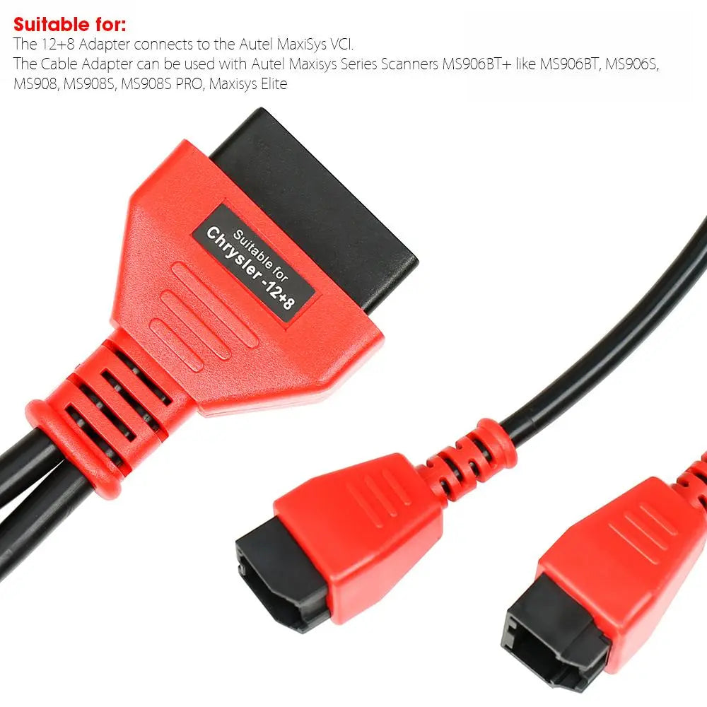 Autel  Original OBDII Cable Adapter for Autel maxisys Chrysler  Dodge  Jeep  Fiat  Alfa   12+8