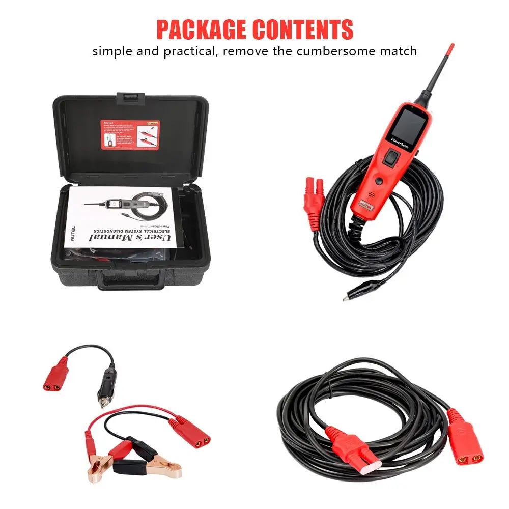 Autel PowerScan PS100 Electrical System Diagnosis Tool PowerScan PS100 Auto Circuit Battery Tester Easy to Read AVOmeter