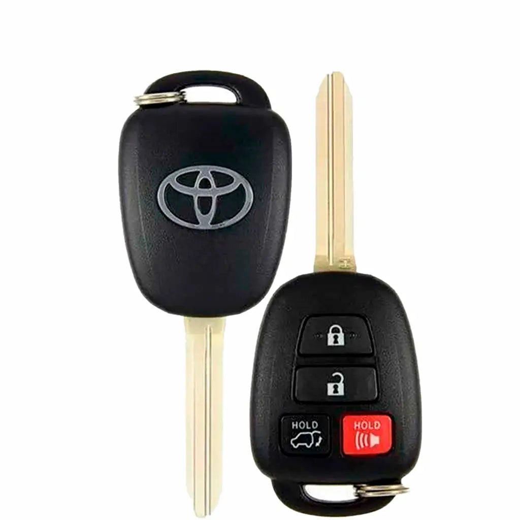 Front and back of 2013-2018 (OEM Refurb) Remote Head Key for Toyota RAV4  PN 89070-42830  HYQ12BDM