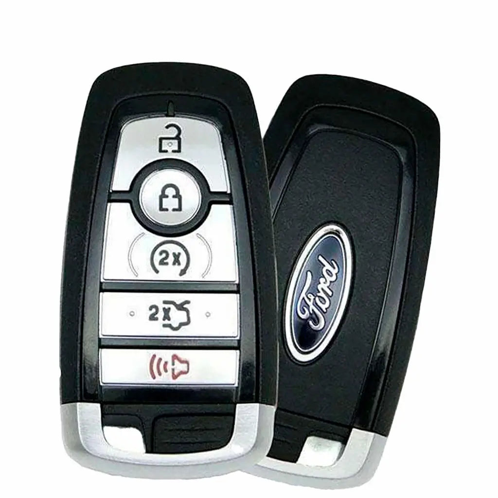 Front and back of 2017-2022 (OEM Refurb) Smart Key for Ford  PN 164-R8149  M3N-A2C93142600