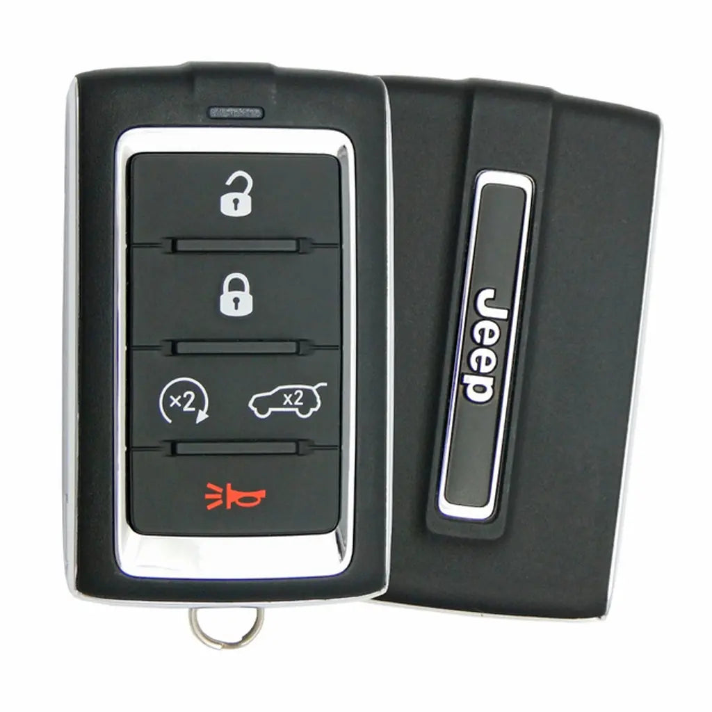 front and back of 2021-2022 (OEM Refurb) Smart Key for Jeep Grand Cherokee L | PN: 68377534AB