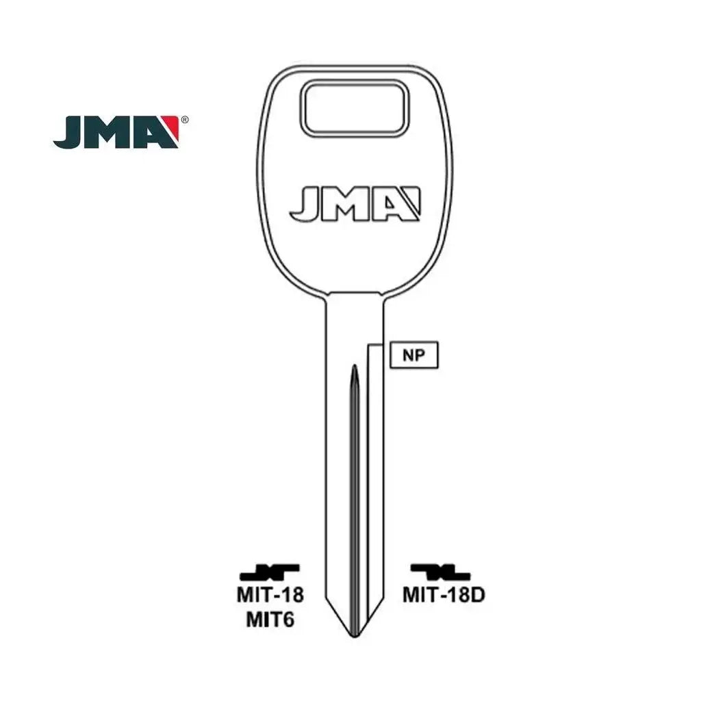 (NEW) ILCO Key Blank Metal Head Key for Mitsubishi MIT6  MIT-18 (Packs of 10)