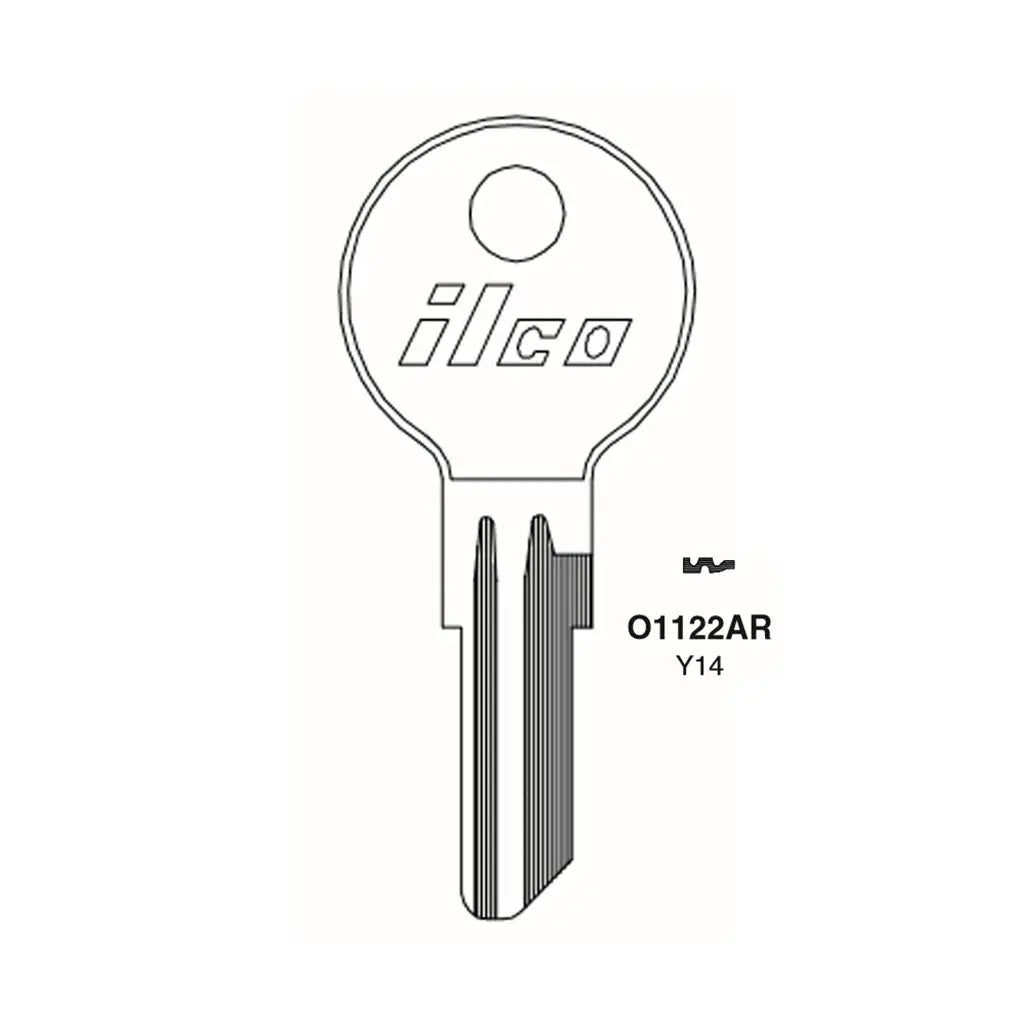 (NEW) ILCO  Key Blank YALE Commercial & Residential - YA-45E  Y14 (Packs of 10)