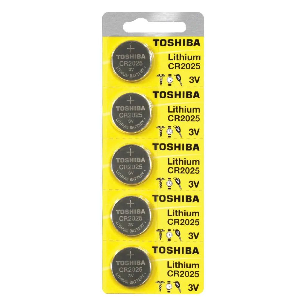 Toshiba / 5-PACK of CR2025 (3-Volt) Lithium Coin Battery