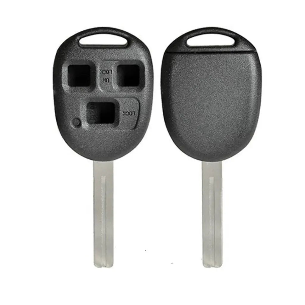 front and back of 1998-2010 (Aftermarket) Remote Key D-Shell for Lexus | PN: 89070-35140