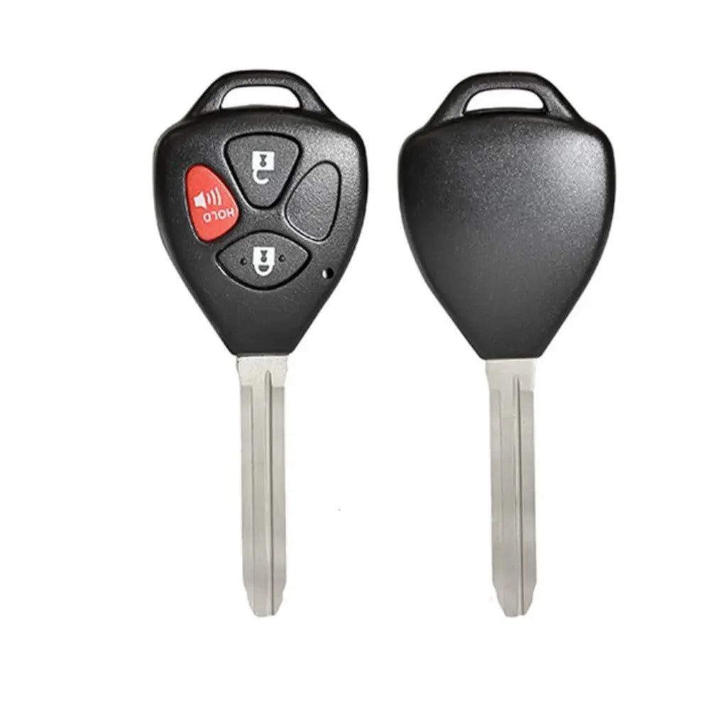front and back of 2011-2020 (Aftermarket) Remote Key D-SHELL for Toyota Sienna  FCC ID HYQ12BBY