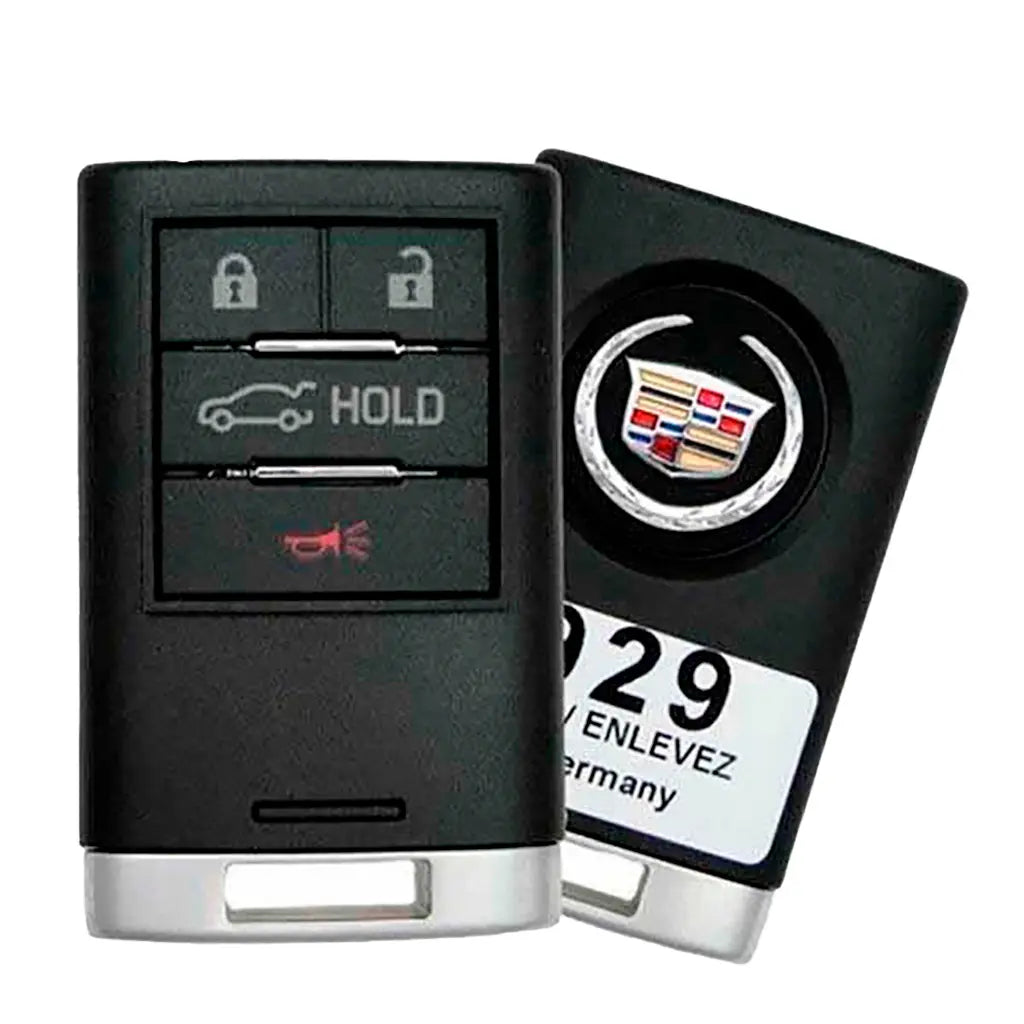 front and back of 2013-2014 (OEM-B) Smart Key for Cadillac ATS / XTS | PN: 22856929 / NBG009768T