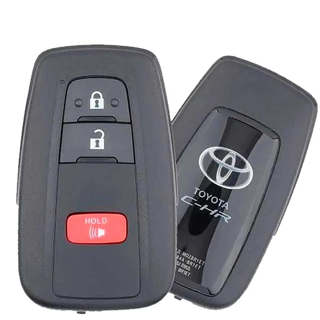 front and back of 2018-2021 (OEM-B) Smart Key for Toyota CH-R  PN 89904-F4020  MOZBR1ET