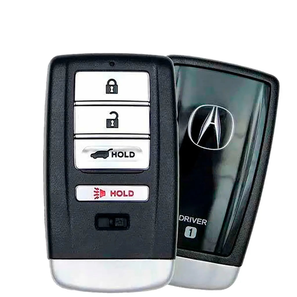 front and back of 2019-2020 (OEM Refurb) Smart Key for Acura RDX  PN 72147-TJB-A01  KR5T21 (Driver 1)