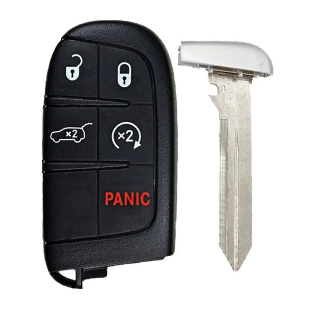 front and emergency key of 2014-2021 (OEM-B) Smart Key for Jeep Cherokee  PN 68141580AG  GQ4-54T