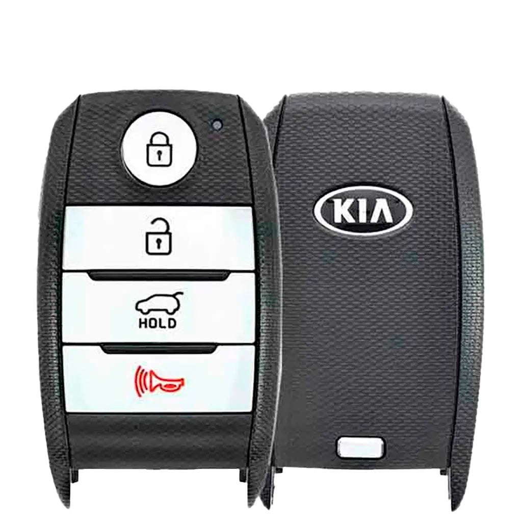 front and back of 2014-2016 (OEM-B) Kia Soul EV  4-Button Smart Key  CQ0FN00100  PN 95440-E4000