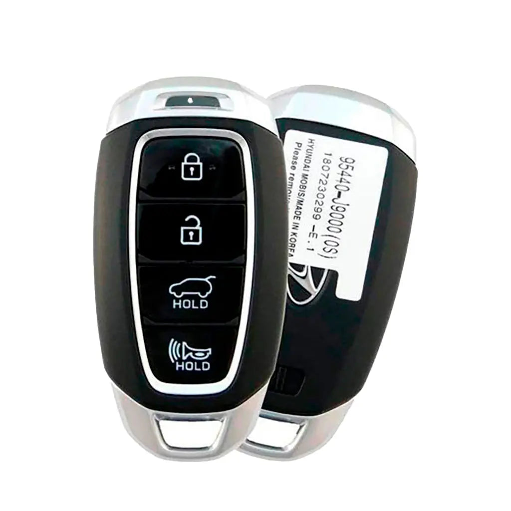 front and back of 2018-2021 (OEM-B) Smart Key for Hyundai Kona / 4-Button Smart Key / PN: 95440-J9000 / TQ8-FOB-4F18