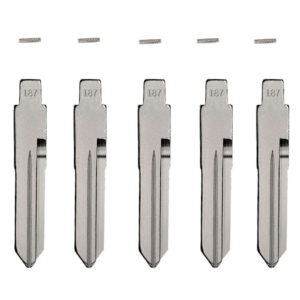 Mitsubishi / 5-Pack MIT9 Flip Key Blade w/ Roll Pins (GTL) / Flip Key Blades