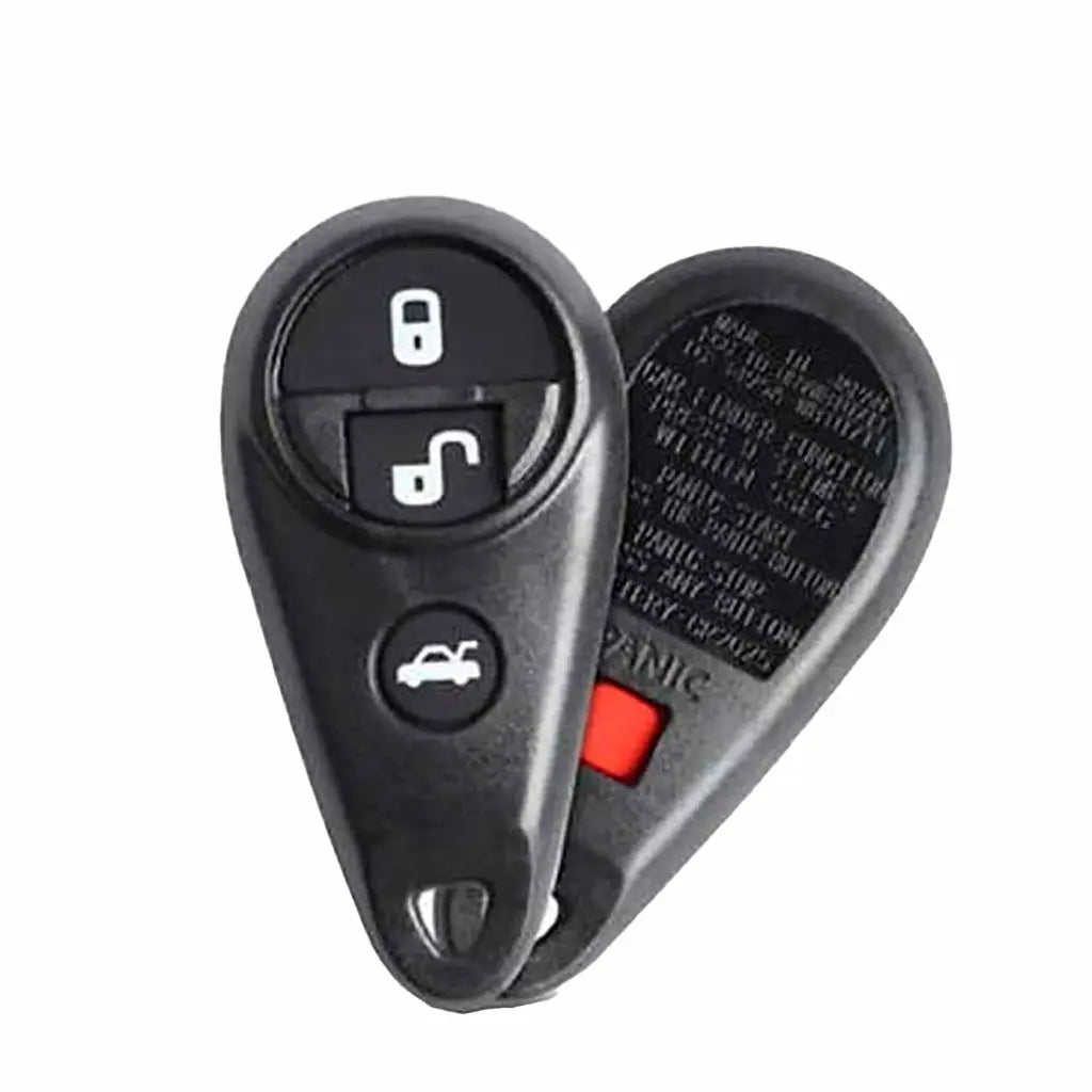Front and back of 2009-2014 (OEM) Keyless Entry Remote for Subaru Forester - Impreza  PN 88036-FG030 