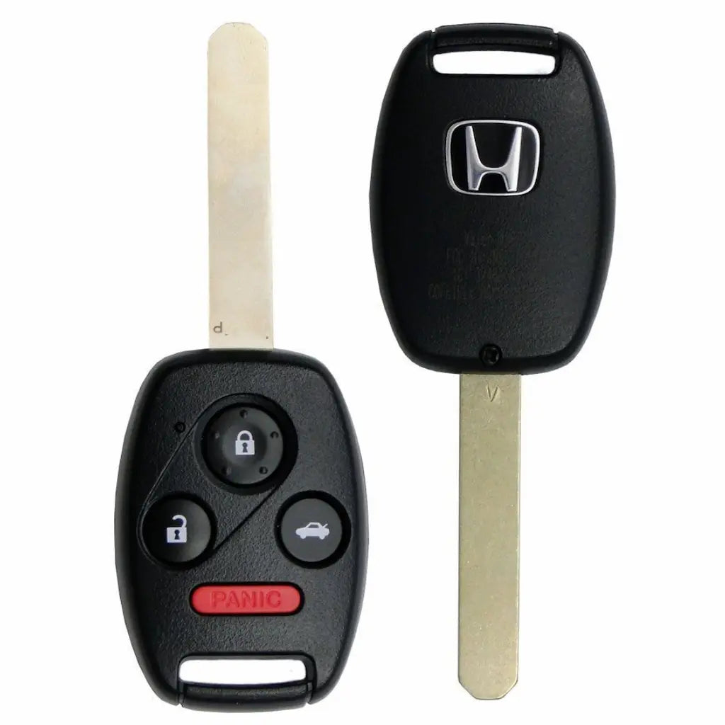 Front and back of 2012-2014 (OEM Refurb) Remote Head Key Honda Civic  Accord  PN 35118-TR0-A00