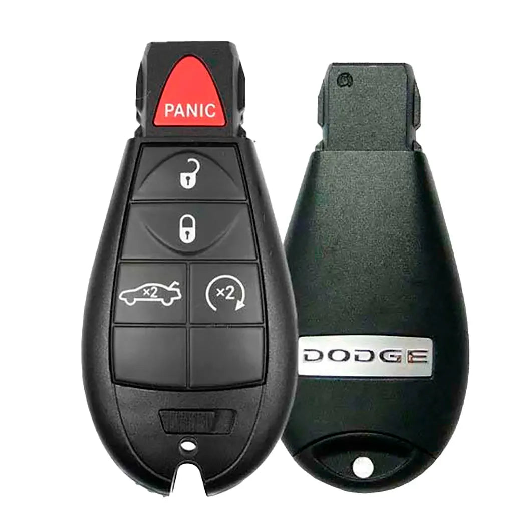Front and back of 2012-2016 (OEM Refurb) Remote Fobik Key for Dodge Dart  PN 56046773AA  M3N32297100 