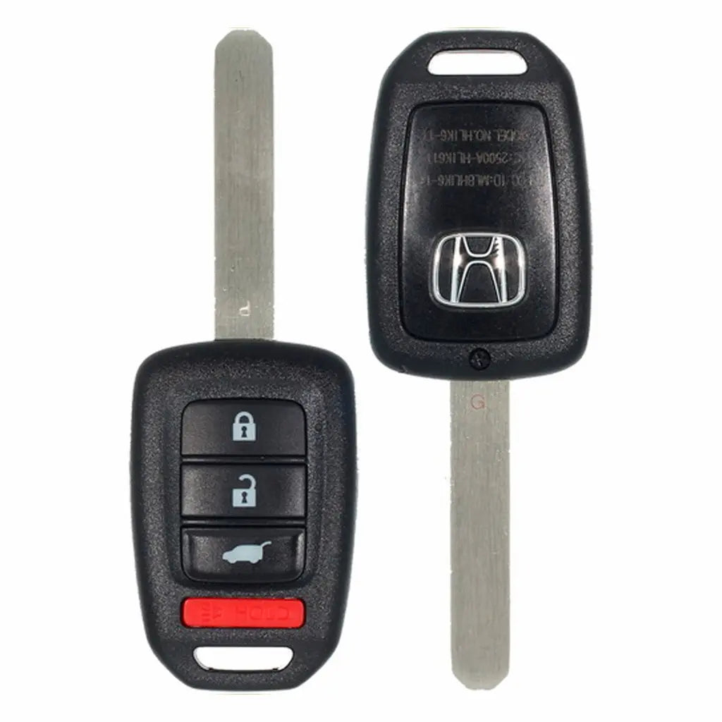 Front and back of 2014-2022 (OEM Refurb) Remote Head Key for Honda CR-V LX  CR-V SE  PN 35118-T0A-A30