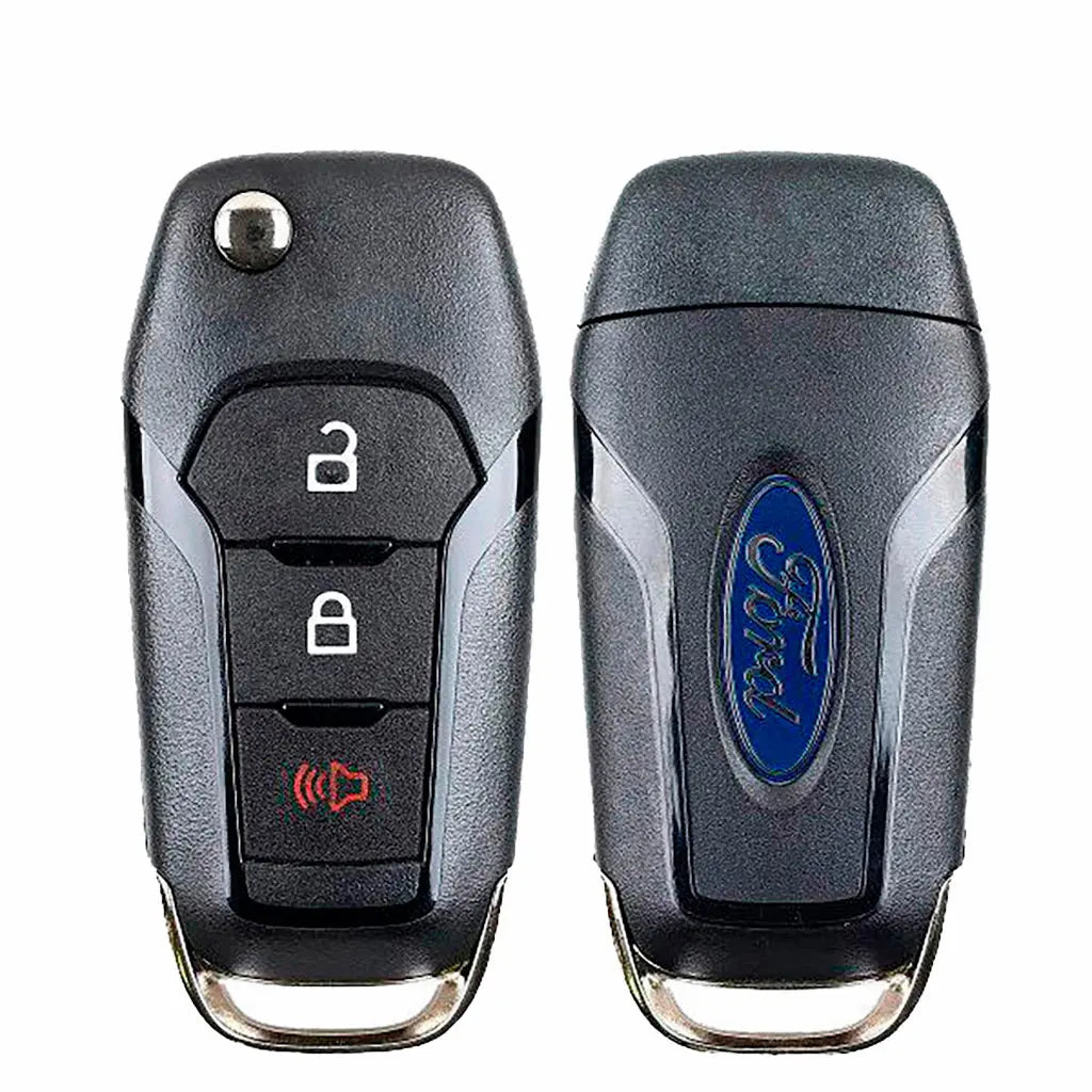 Front and back of 2015-2022 (OEM Refurb) Remote Flip Key for Ford  Bronco - EcoSport - Escape  PN 164-R8130 