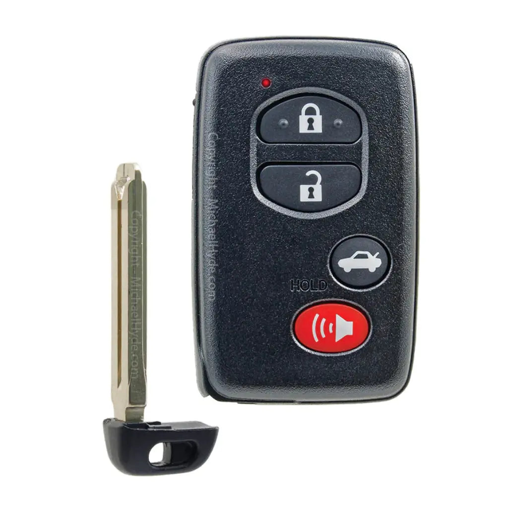 Frontandemergencykeyof  2007-2013 (OEM) Smart Key for Toyota Avalon LE  Camry  Corolla  PN 89904-06130  HYQ14AAB-3370