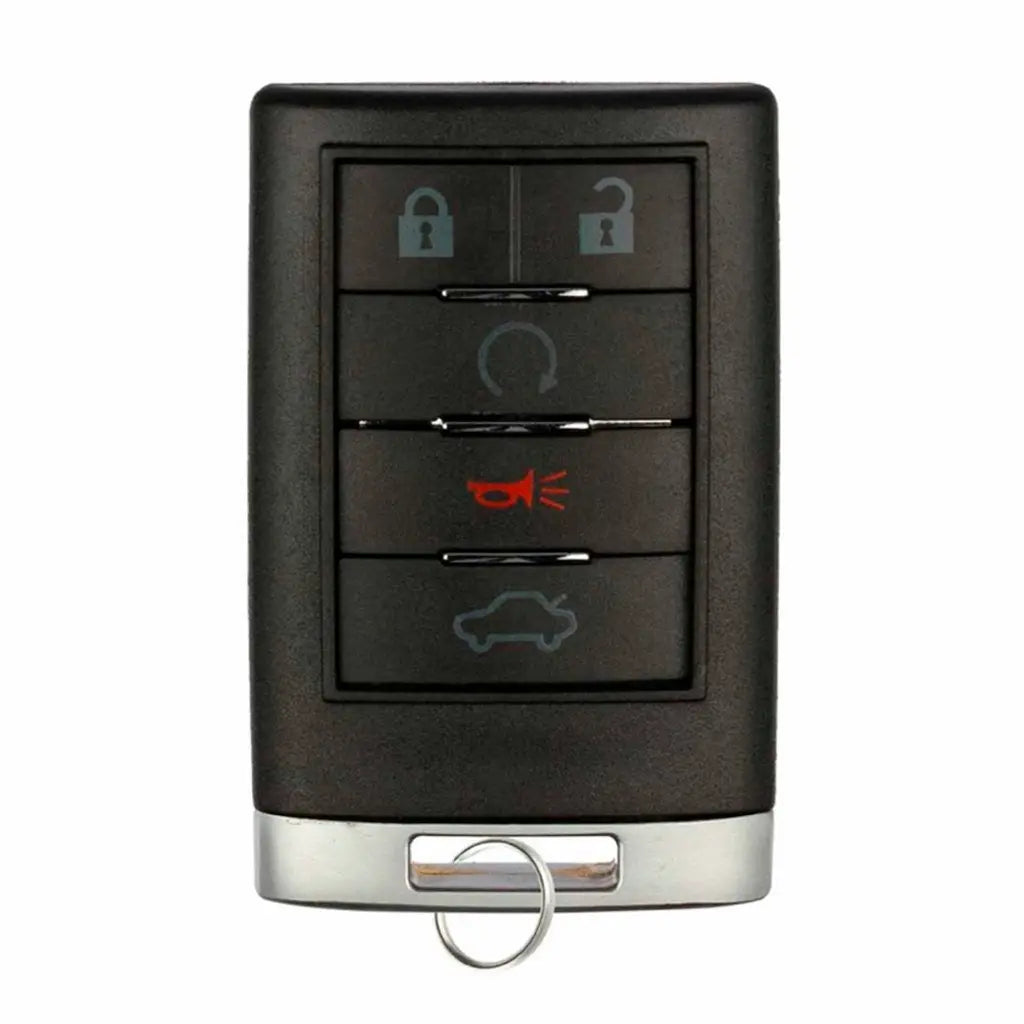 Front of 2007-2015 (Aftermarket) Remote Keyless Entry for Cadillac  PN 22756466 FCC ID OUC6000066 