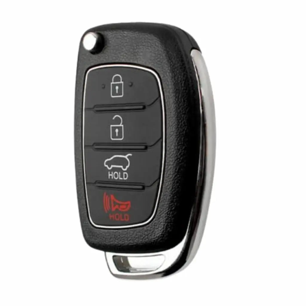 Front of 2016-2019 (Aftermarket) Remote Flip Key for Hyundai Tucson  PN 95430-D3010  FCC ID TQ8-RKE-4F25 