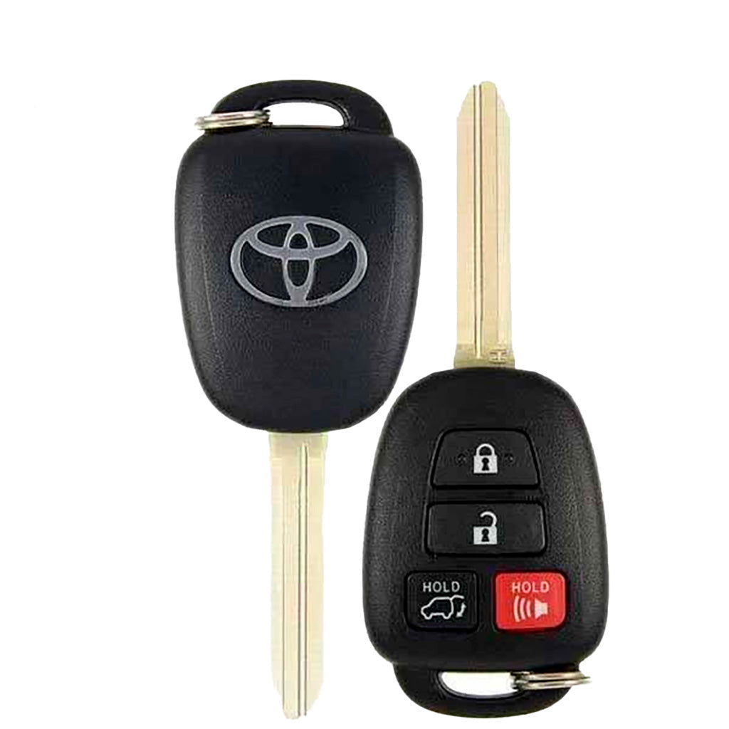 Front and back of 2013-2019 (OEM-B) Remote Head Key for Toyota RAV4 - Highlander | PN: 89070-0R100 / GQ4-52T