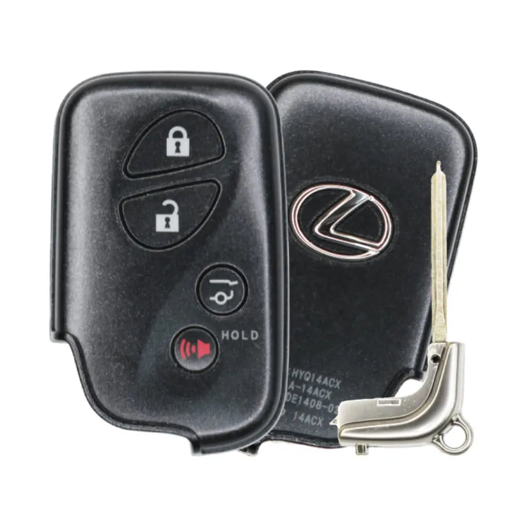 front, back and emergency key of 2008-2016 (OEM) Smart Key for Lexus LX570  RX350  PN 89904-60A00  HYQ14AEM