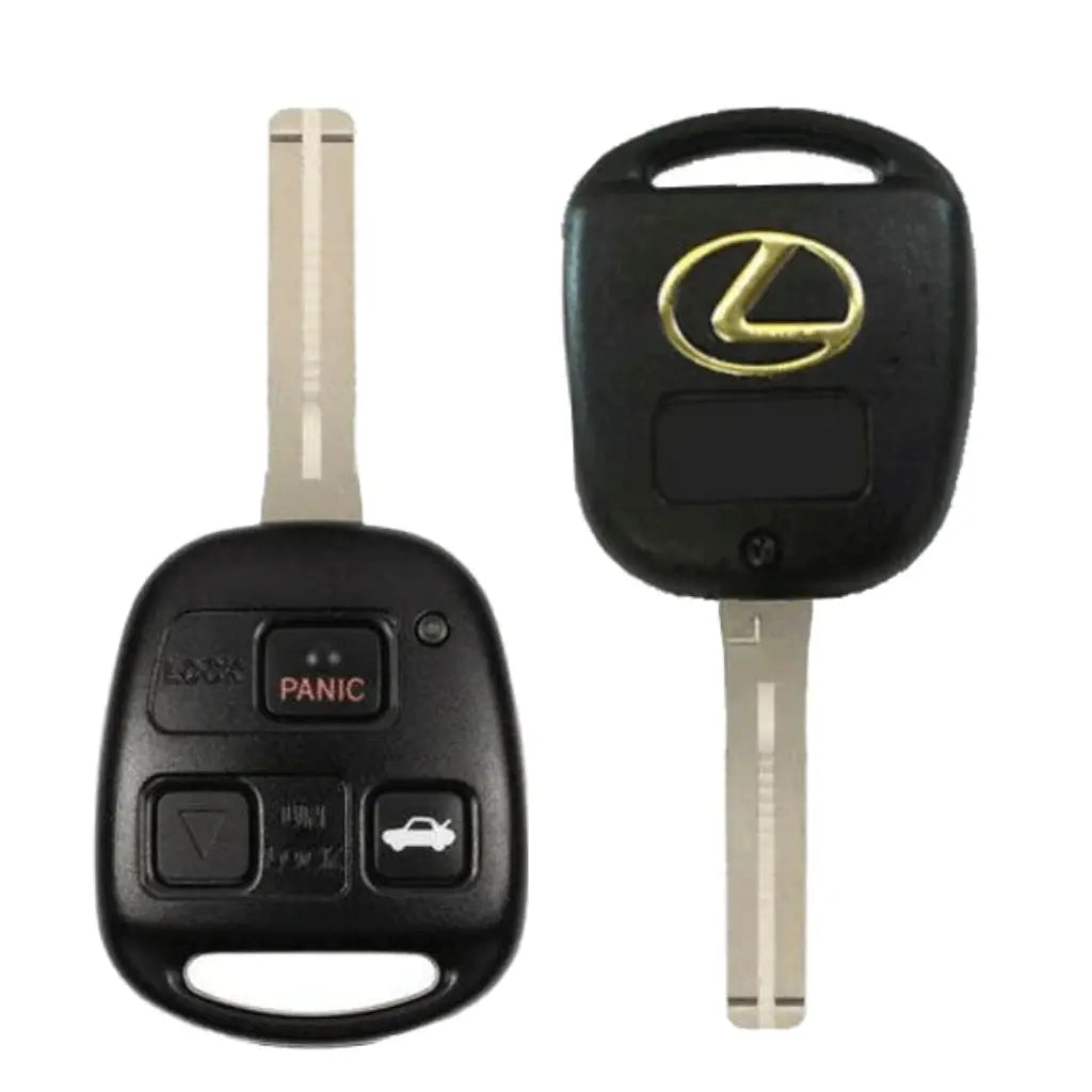 front and back of 1998-2005 (OEM Refurb) Remote Head Key for Lexus ES - GS - IS - LS | PN: 89070-53530 / HYQ1512V | Short Blade