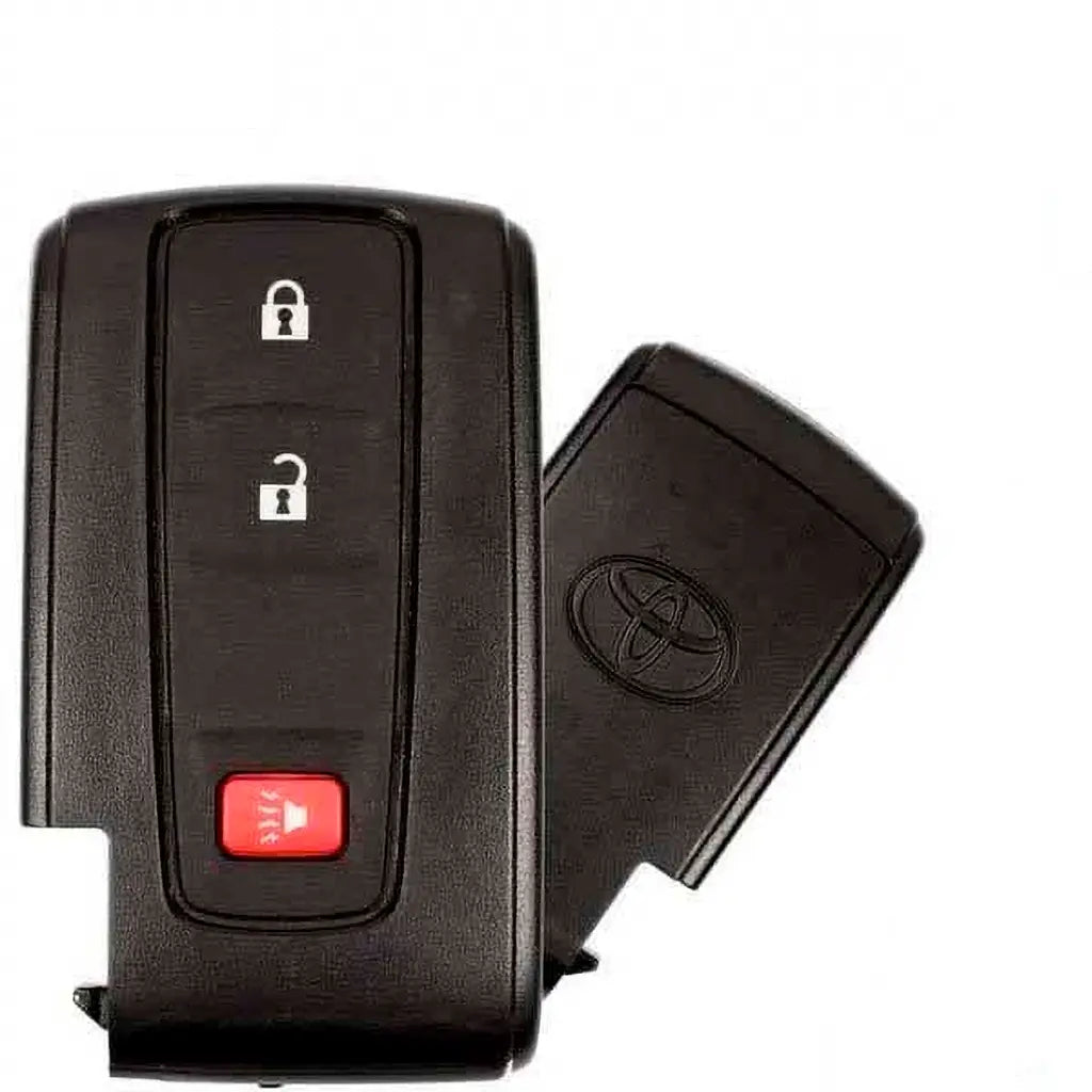 front and back of 2004-2009 (OEM) Smart Key for Toyota Prius  PN 89071-47080 89071-47180  MOZB21TG