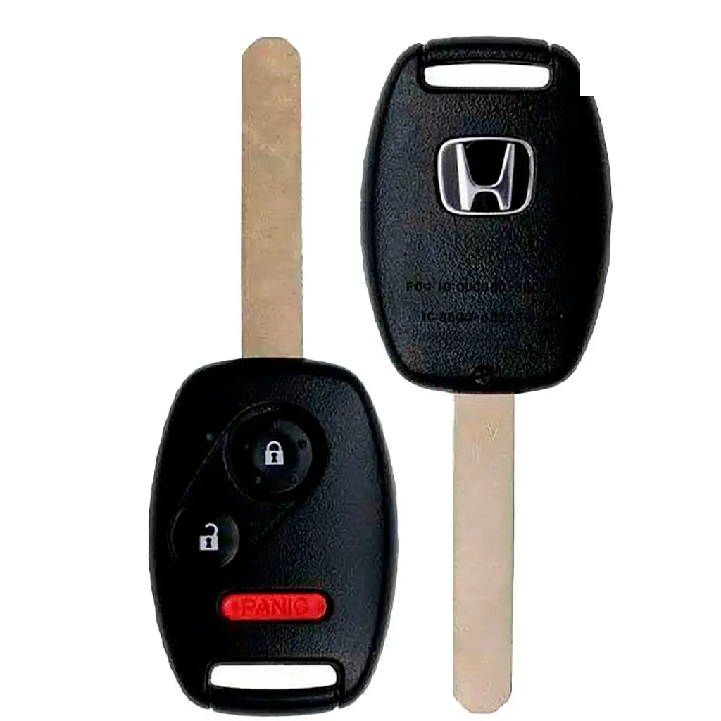 front and back of 2005-2014 (OEM Refurb) Remote Head Key for Honda Fit  Odyssey  Ridgeline  PN 35111-SHJ-305  OUCG8D-380H-A