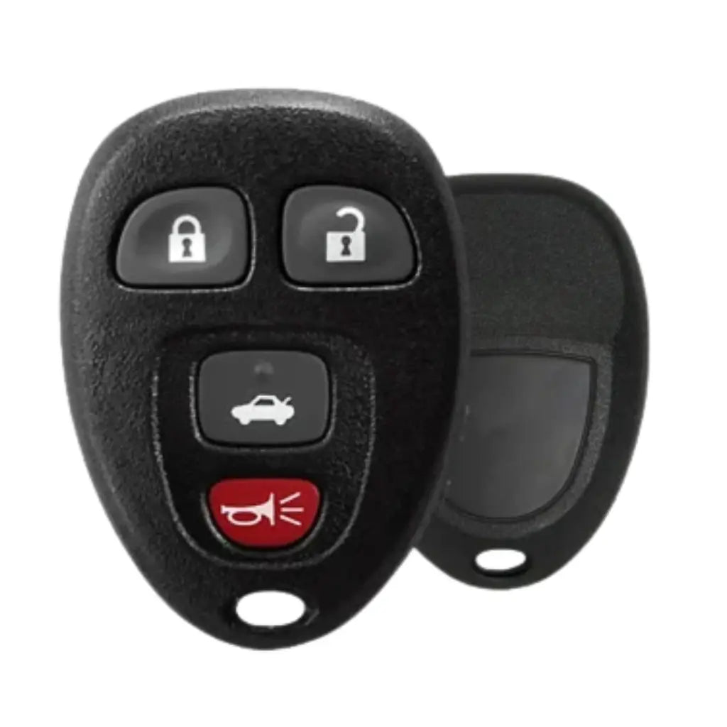 front and back of 2006-2013 (OEM REFURB) Keyless Entry Remote for GM  PN 20935330  OUC60270  OUC60221
