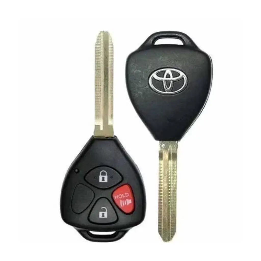 front and back of 2007-2013 (OEM Refurb) Remote Head Key for Toyota Scion  PN 89070-52860  MOZB41TG