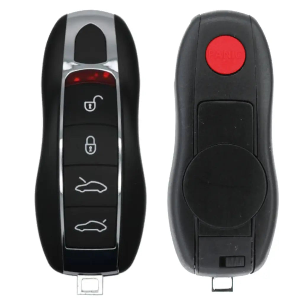 front and back of 2010-2017 (Aftermarket) Smart Key for Porsche 911 - Boxster - Cayenne - Cayman - Macan - Panamera  FCC ID KR55WK50138