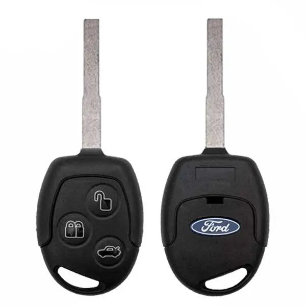 front and back of 2011-2017 (OEM Refurb) Remote Head Key for Ford Fiesta  PN 164-R8043  KR55WK47899