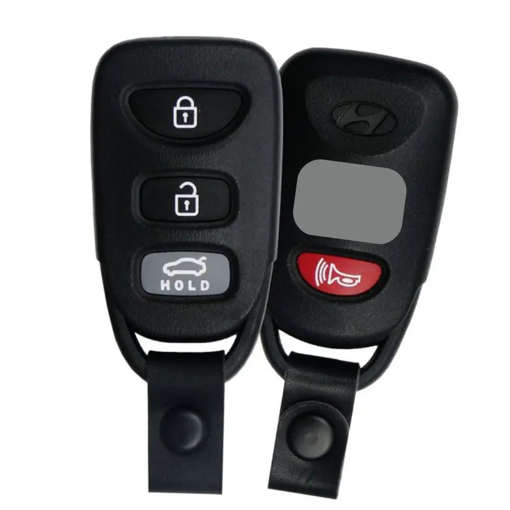 front and back of 2012-2017 (OEM) Keyless Entry Remote for Hyundai Elantra  PN 5074A-RKE3F03  TQ8RKE-3F03