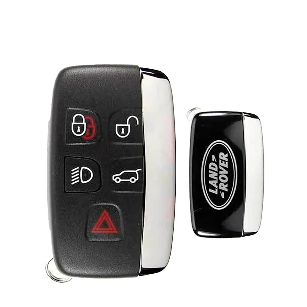 front and back of 2012-2018 (OEM Refurb) Fobik Smart Key for Land Rover LR2 - LR4 - Discovery  PN CH22-15K601-AB KOBJTF10A