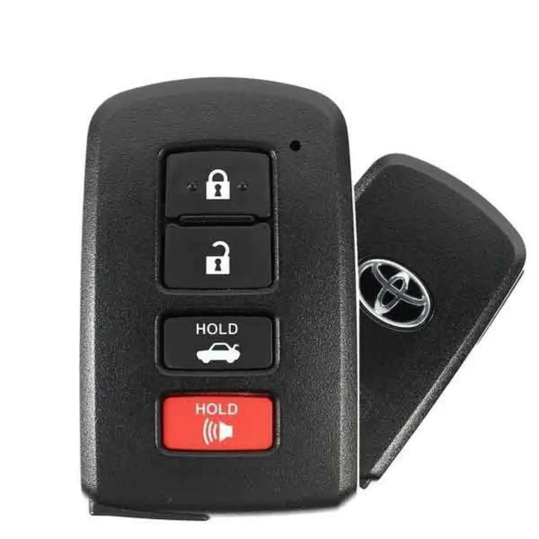 front and back of 2012-2020 (OEM Refurb) Smart Key for Toyota Avalon / Camry / Corolla | PN: 89904-06140 / HYQ14FBA-0020