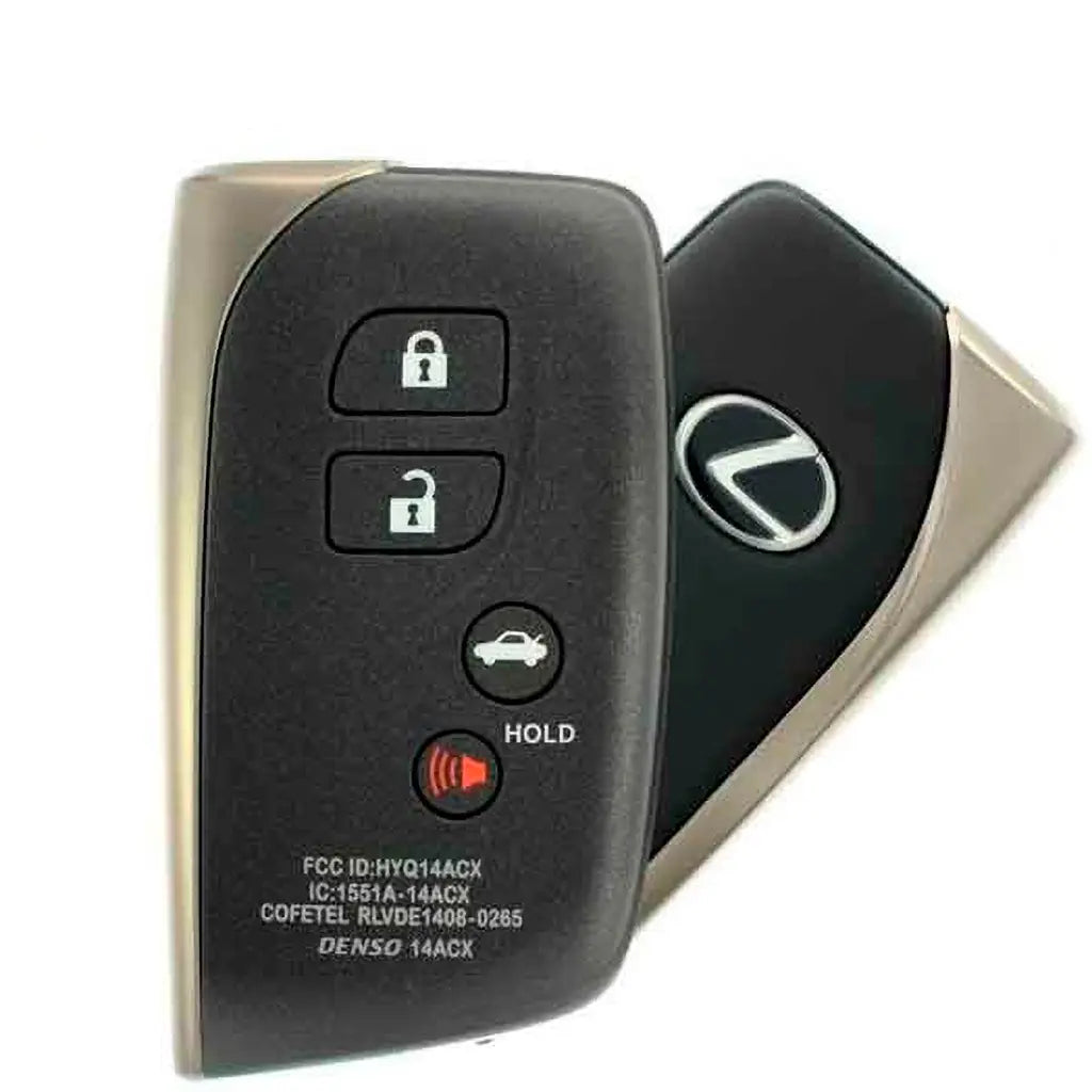 front and back of 2013-2017 (OEM) Smart Key for  Lexus LS460 LS600h  PN 89904-50N10  HYQ14ACX