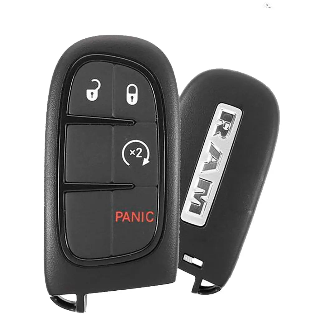 front and back of 2013-2018 (OEM Refurb) Smart Key for  Dodge Ram   PN 56046956AE  GQ4-54T