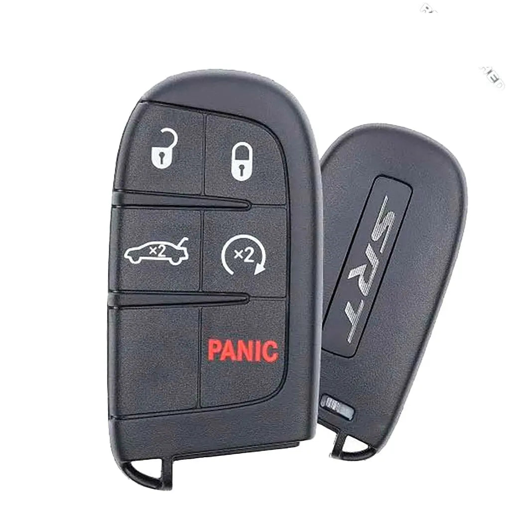 front and back of 2015-2018 (OEM Refurb) Smart Key for Dodge Charger Challenger  PN 68234957A  M3N40821302 