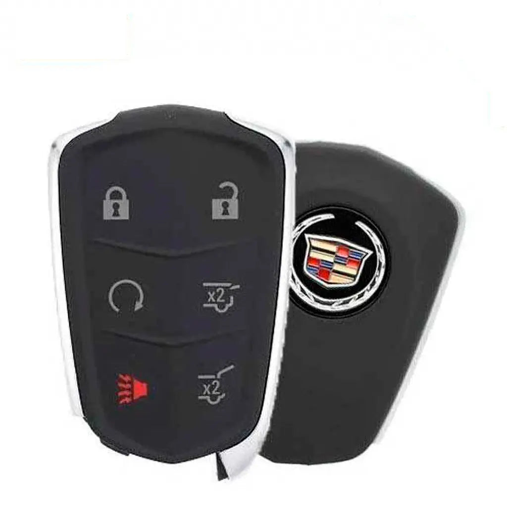 front and back of 2015-2020 (OEM) Smart Key for Cadillac Escalade  PN 13598512  HYQ2EB