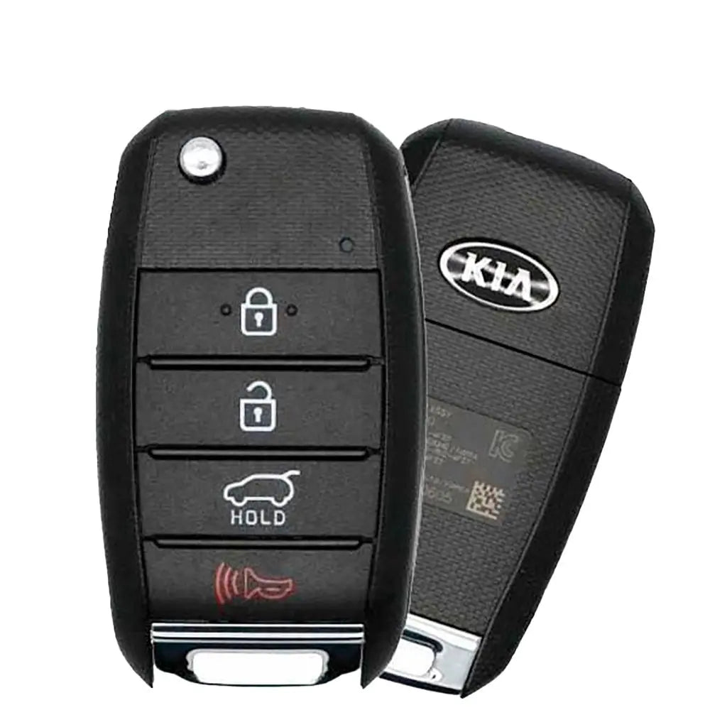 front and back of 2016-2019 (OEM) Remote Flip Key for Kia Sportage  PN 95430-D9000