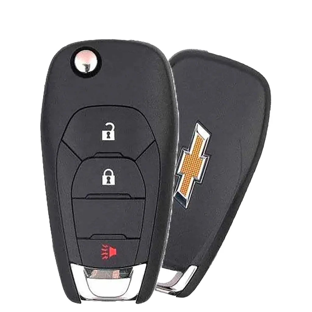 front and back of 2016-2021 (New) Remote Flip Key for Chevrolet Cruze  PN 5933401 LXP-T004 (Strattec)