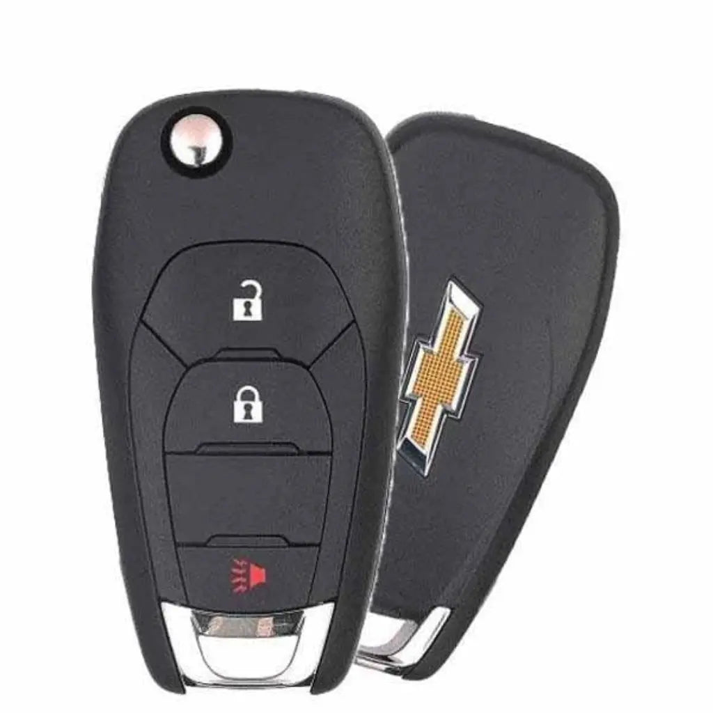 front and back of 2016-2021 (OEM) Remote Flip Key for Chevrolet Cruze  PN 13514134  LXP-T004  XL8