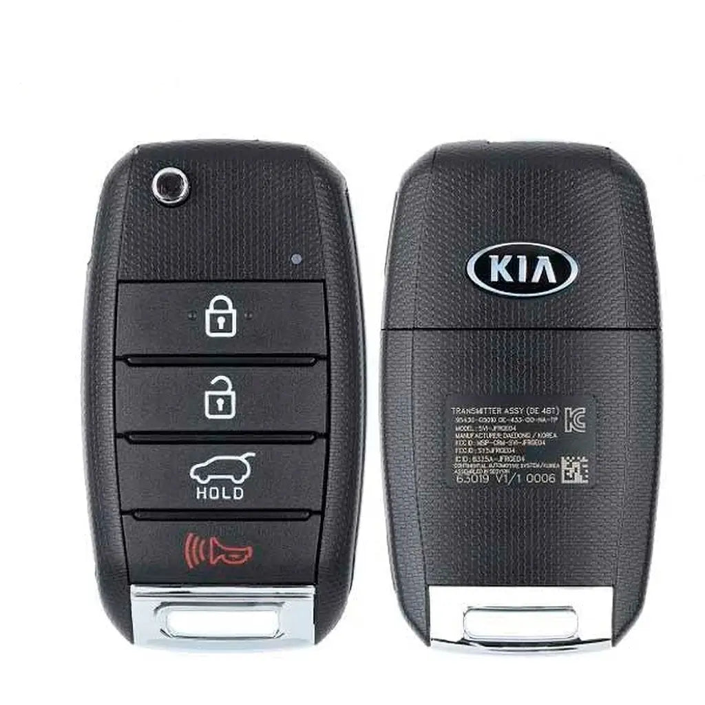 front and back of 2017-2019 (OEM) Remote Flip Key for Kia Niro FE  PN 95430-G5010  SY5JFRGE04