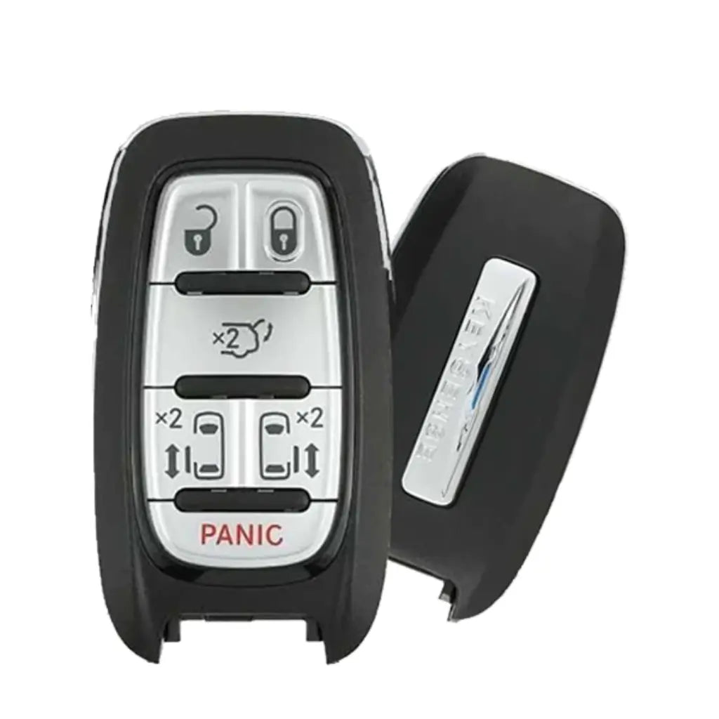 front and back of 2017-2021 (OEM Refurb) Smart Key for Chrysler Pacifica  PN 68241534 AC  M3N-97395900 