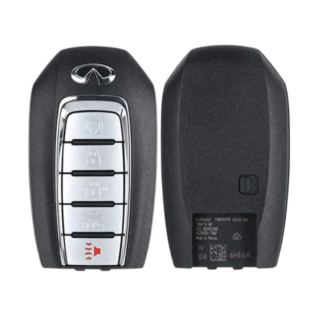 front and back of 2020-2022 (OEM) Smart Key for Infiniti Q50 - Q60  PN 285E3-6HE6A  KR5TXN7
