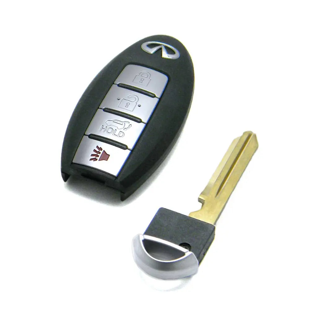 front and emergency key of 2007-2015 (OEM) Smart Key for Infiniti G25 - G35 - G37 - G37 - Q40 - Q60  PN 285E3-JK65A  KR55W48903