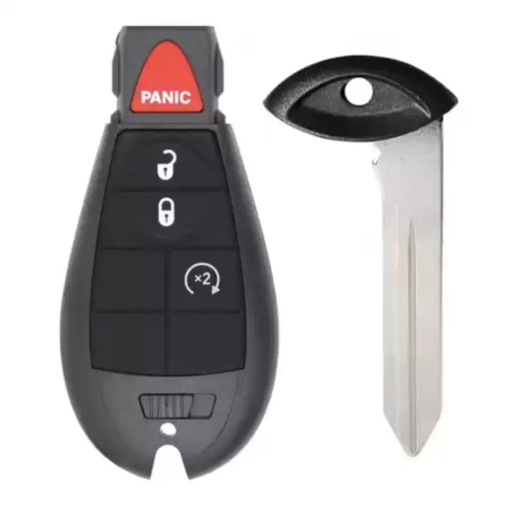 front and emergency key of 2008-2013 (Aftermarket) Remote Fobik Key for Chrysler  Dodge 300 - Durango  PN M3N5WY783X