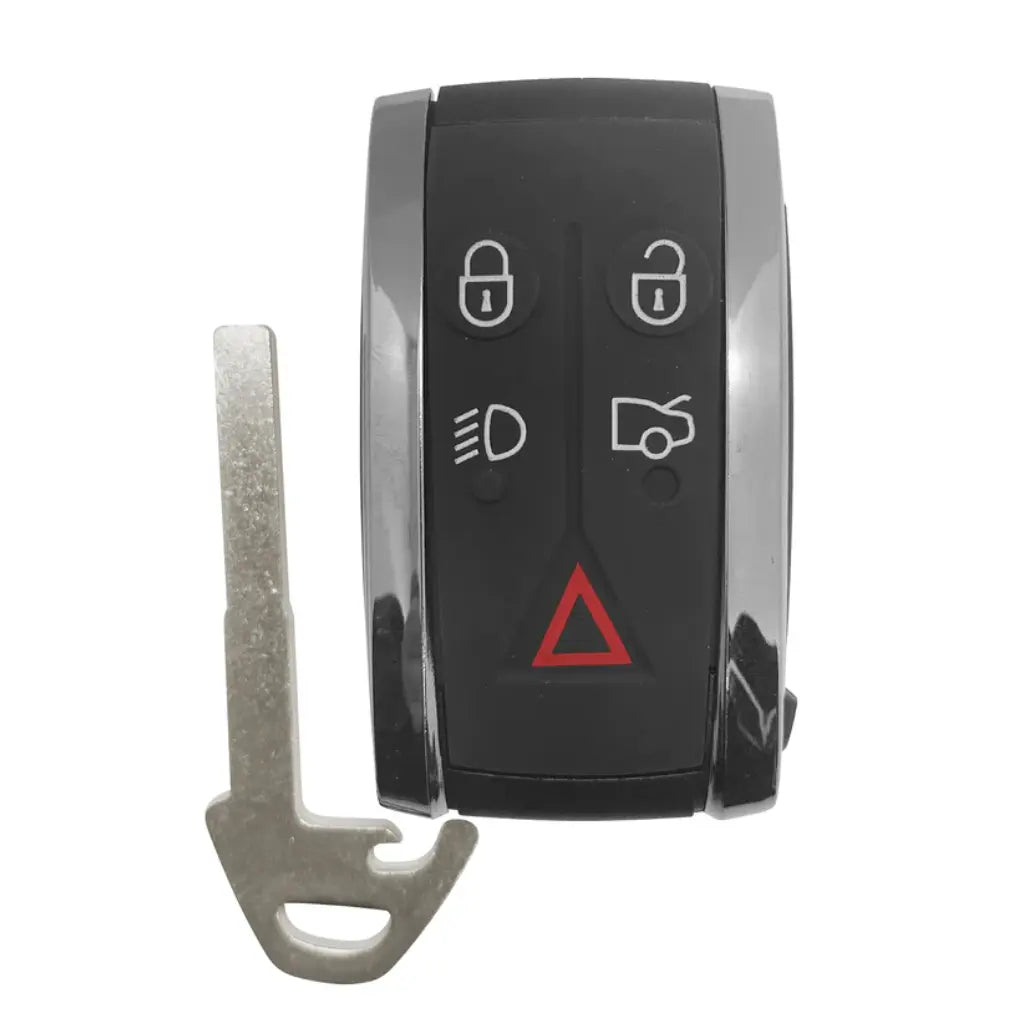 front and emergency key of 2009-2015 (Aftermarket) Smart Key for Jaguar XK - XKR - XF  PN 6W83 15K601 EB  KR55WK49244